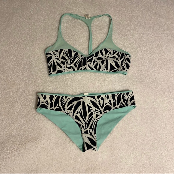 Lululemon Mint and Black Salty Swim Bikini Top - like new - Picture 5 of 7